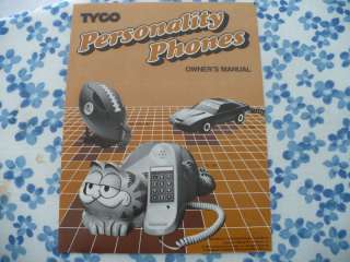 VINTAGE TYCO PERSONALITY PHONES OWNERS MANUAL 1980S   