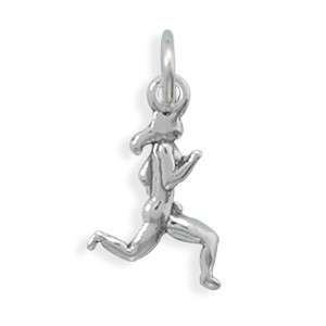 Sterling Silver Runners Track Marathon Sports Charms  