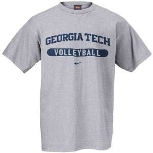  Nike Georgia Tech Yellow Jackets Ash Volleyball T shirt 