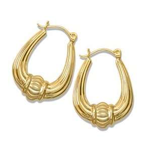  14KT Hoop Earrings: Gold and Diamond Source: Jewelry
