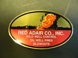 Red Adair Logo Foil Stickers   Medium  
