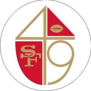 Vintage NFL 49ers football logo sticker decal  