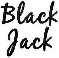 Black Jack Font Machine Embroidery Designs 454 6 sizes  