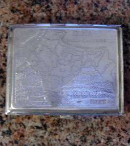 Vintage Etched Silver Cigarette/Card Case from India  