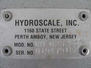 Hydroscale Weigh Master Crane Scale 5000 Lb x 1 Lb  