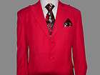 New Landisun Custom Made To Measure Red Mens Suit (2PCS) CMS3085