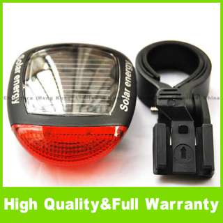 Solar Power LED Bicycle Bike Rear Tail Lamp Light Red  