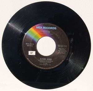 ELTON JOHN DANIEL 45 RPM RECORD MCA 40046  