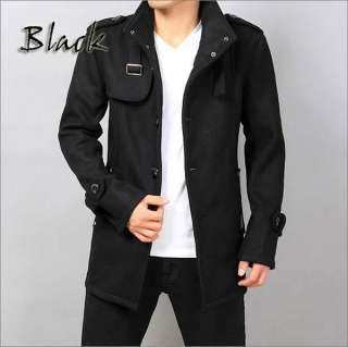 Mens Wool Warmth Gray Black Wool Winter Outerwear Jacket Body Coat Sz 