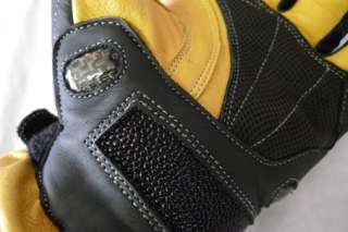 Mens Stingray Kangaroo Leather Motorcycle Racing Gloves  