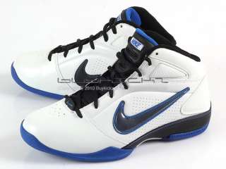 Nike Air Press White Blue Leather Basketball 2011 Shoes  
