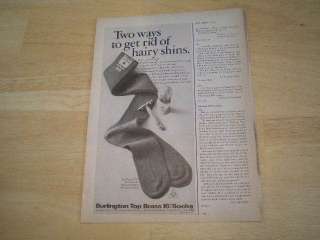 1968 Burlington Top Brass 16 Inch Mens Socks Ad  