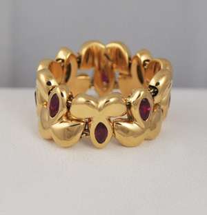 Chaumet 18k Gold Ruby Ring  