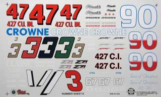 SLIXX Race Car Numbers Sheet E   