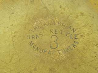 Vintage American Brass Kettle Manufacturers #3 Bucket/Milk Pail pj13 