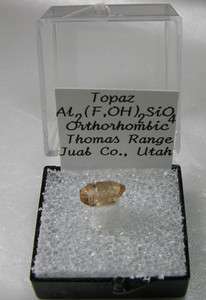 Thomas Range Juab Utah USA 100% Natural Peach Imperial Topaz Crystal 