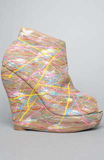 Jeffrey Campbell The Tick Paint Shoe in Taupe Multi  Karmaloop 