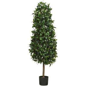 Nearly Natural 5 Ft. Sweet Bay Pyramid Silk Tree (5243) from The Home 