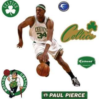Fathead 25 In. X 32 In. Paul Pierce Boston Celtics Logo Wall Applique 