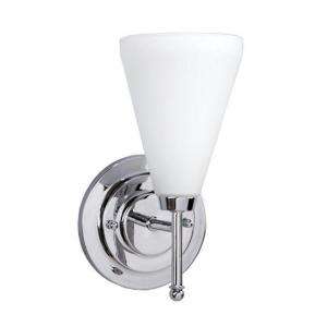 Light Chrome Wall Sconce With Frosted Glass Shade HD04908WLCHRL at 