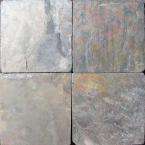    6 In. x 6 In. Tumbled Multi Color Slate Floor & Wall Tile 