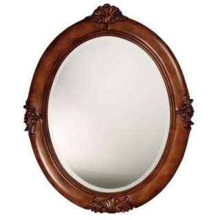   30 In. W Oval Mirror in Antique Cherry 3004900120 at The Home Depot