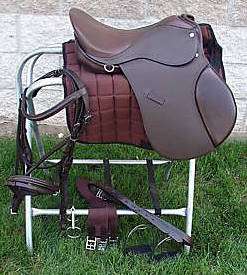 17AP ENGLISH XL horse Leather Saddle SET Free Bridle  