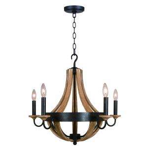 Hampton Bay Talo 5 Light 83 1/4 in. Driftwood Chandelier 27215 at The 