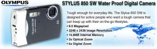 Olympus STYLUS 850 SW Water Proof Digital Camera   8.0 Megapixels, 3x 