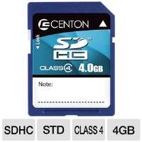 Click to view: Centon RC4GBSDHC4 SDHC Class 4 Card   4GB!