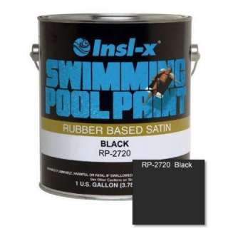 Insl X1 Gallon Satin Rubber Based Black Swimming Pool Paint