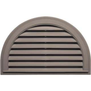 Builders Edge 22 In. X 34 In. Half Round Gable Vent #008 Clay 