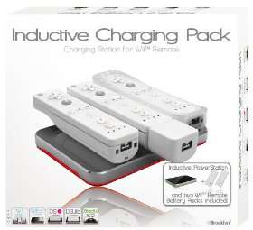 Universal Inductive Charger+2 Wiimote Batteries  Games