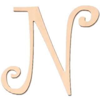   in. Baltic Birch Curly Wood Letter (N) 47013 