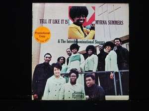 Myrna Summers Tell It Like It Is LP Black Gospel Promo  