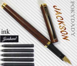 JACKSON W 205 fountain pen+5 JINHAO cartridges black D  