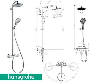 Hansgrohe Showerpipe Raindance Air Axor Select Duschpaneel 