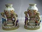 meissen porcelain vases figurines vases w cherubs germany 19th