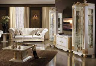   Couch Schlaffunktion Bett Edel Gold Dekor Stilmöbel Italien  