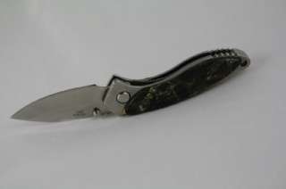   Alpha Dorado Liner Lock Knife Camo Handle & Sheath   Mint  
