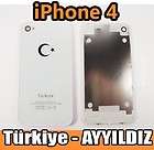 iPhone 4 Backcover Weiss Türkiye Türkei Schale Akkudeck