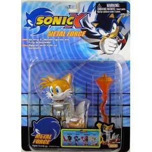 SONIC X   ACTION FIGUR   SERIE 3   METALL FORCE   TAILS + LIGHT UP 
