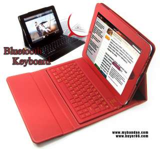 iPad Leather Case Wireless Bluetooth Keyboard Stand Bag  