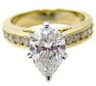 21 Carat Pear Shape Diamond Engagement Ring VS