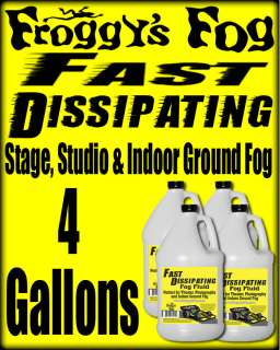 Froggys Fast Dissipating / Indoor Ground Fog Juice   4 Gallons Fluid
