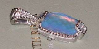 Judith Ripka Sterling Silver Light Blue Doublet Enhancer New  