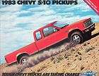1983 chevrolet s 10 pickup truck brochure 2wd 4wd  