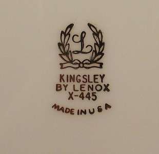 Lenox China USA Kingsley X 445 Cup & Saucer  