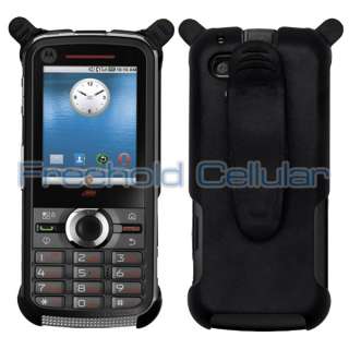 Black Holster Case Cover w/ Belt Clip for Motorola i886  