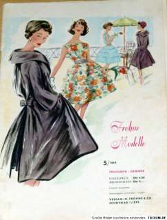 Frohne Modelle Frühjahr Sommer 1959 Schnittmuster  